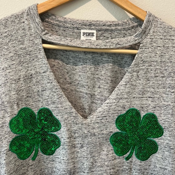Victoria Secret Pink St Patrick Day Shirt 💚 - Picture 6 of 6